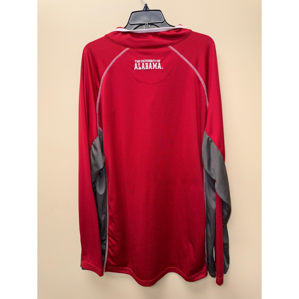 Profile Varsity Alabama Crimson Tide Mens 2XLT Red Quarter Zip Pullover Shirt - Picture 2 of 4